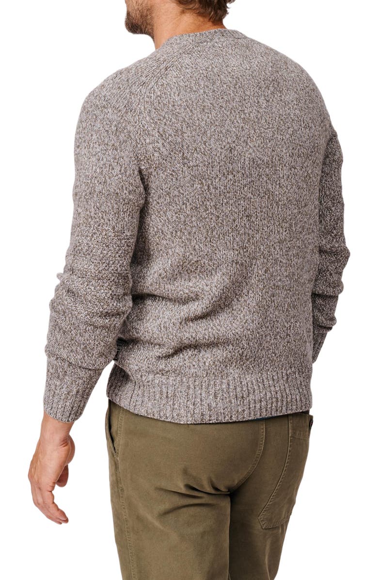 Aubin Riply Twist Crew Neck Sweater, Alternate, color, Khaki Twist