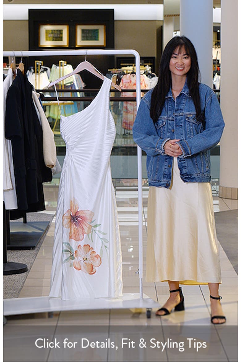 Cameron Pleated One-Shoulder Midi Dress video