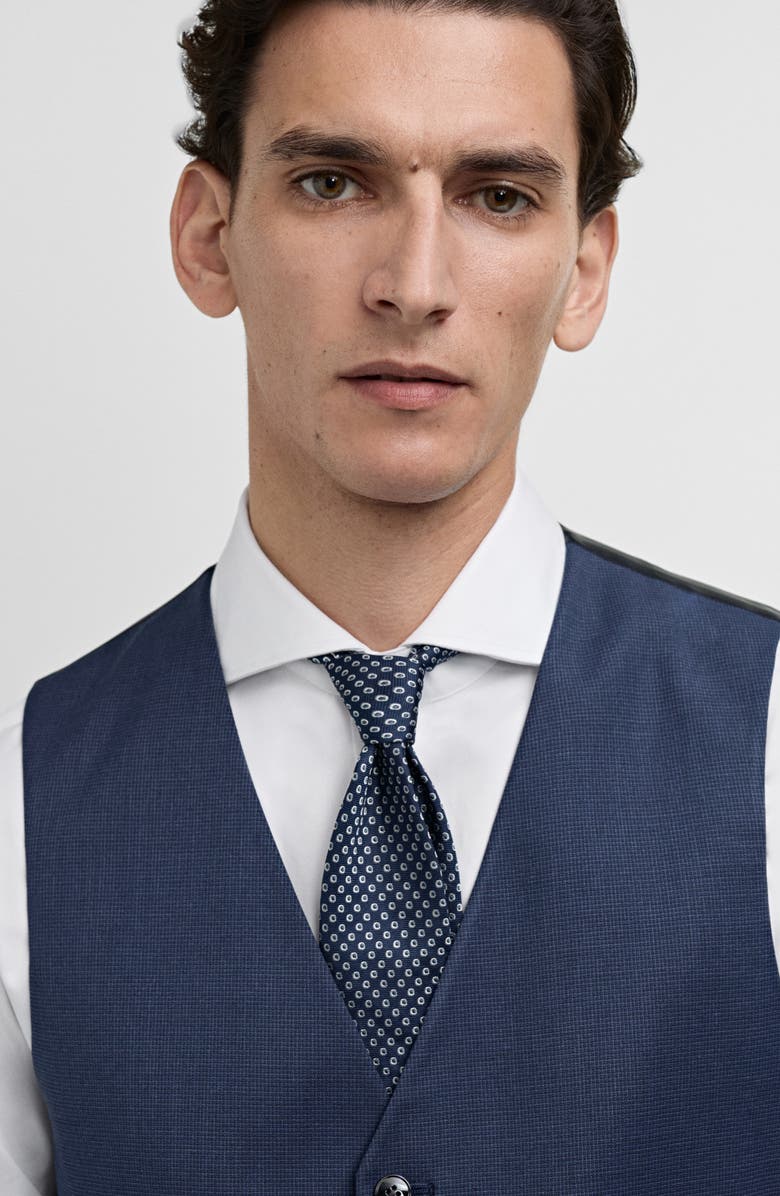 MANGO Paris Superslim Fit Stretch Suit Vest, Alternate, color, Ink Blue