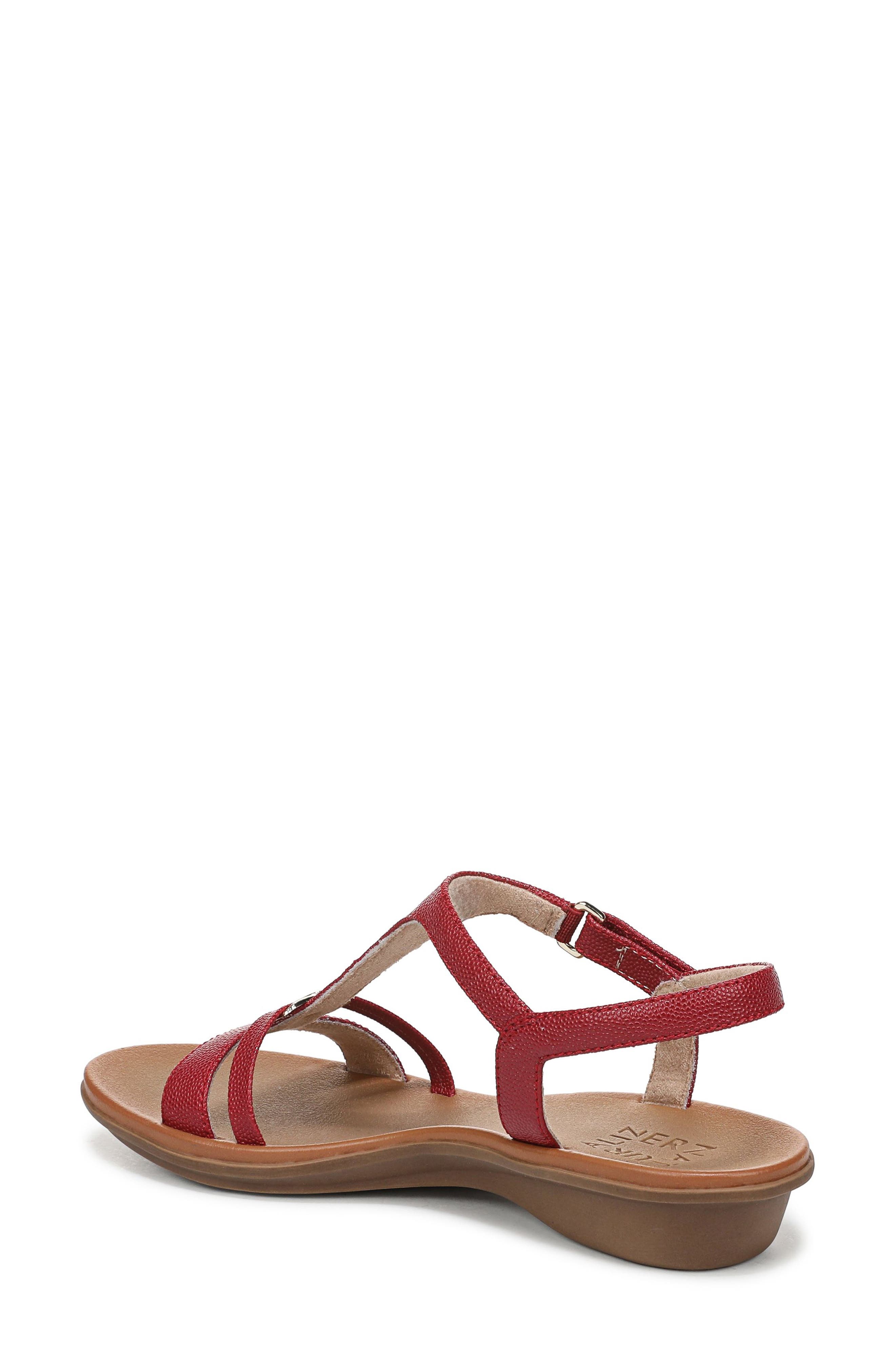 Sofia Sandal, Alternate, color, RED PEBBLED FAUX LEATHER