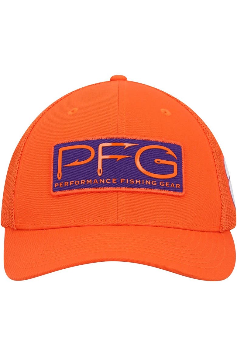 Men's Columbia Orange Clemson Tigers PFG Hooks Flex Hat, Alternate, color, Orange