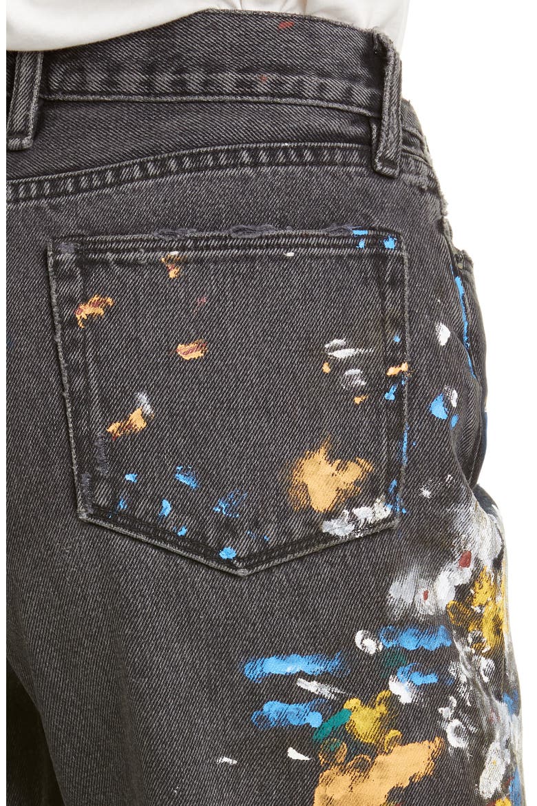 Paint Splatter Wide Leg Crop Jeans, Alternate, color, PAINT SPLATTER