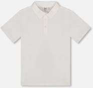 Deux par Deux Little Boy's Short Sleeve Polo Shirt White