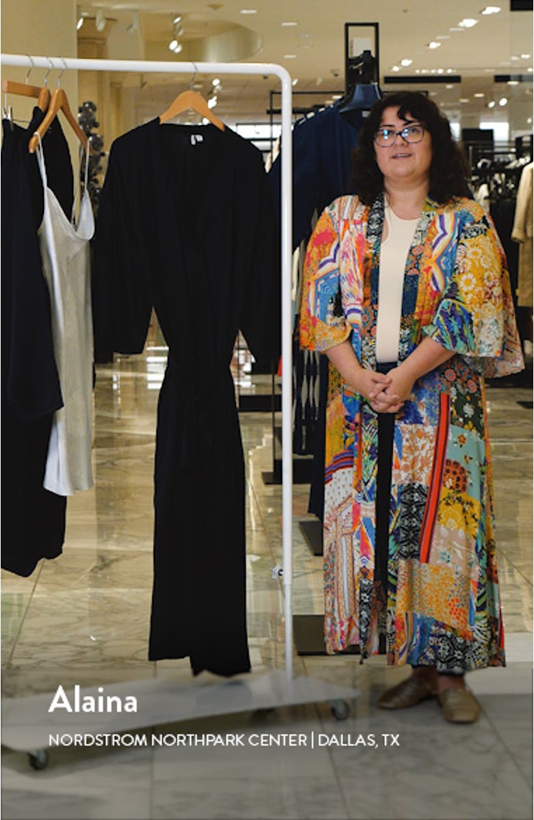 Washable Silk Longline Robe, sales video thumbnail