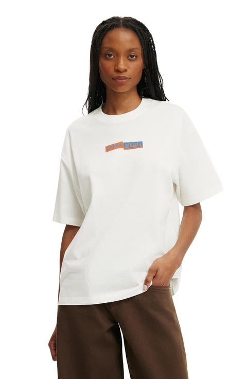 Women's The Lcn Music Boxy Graphic Tee
