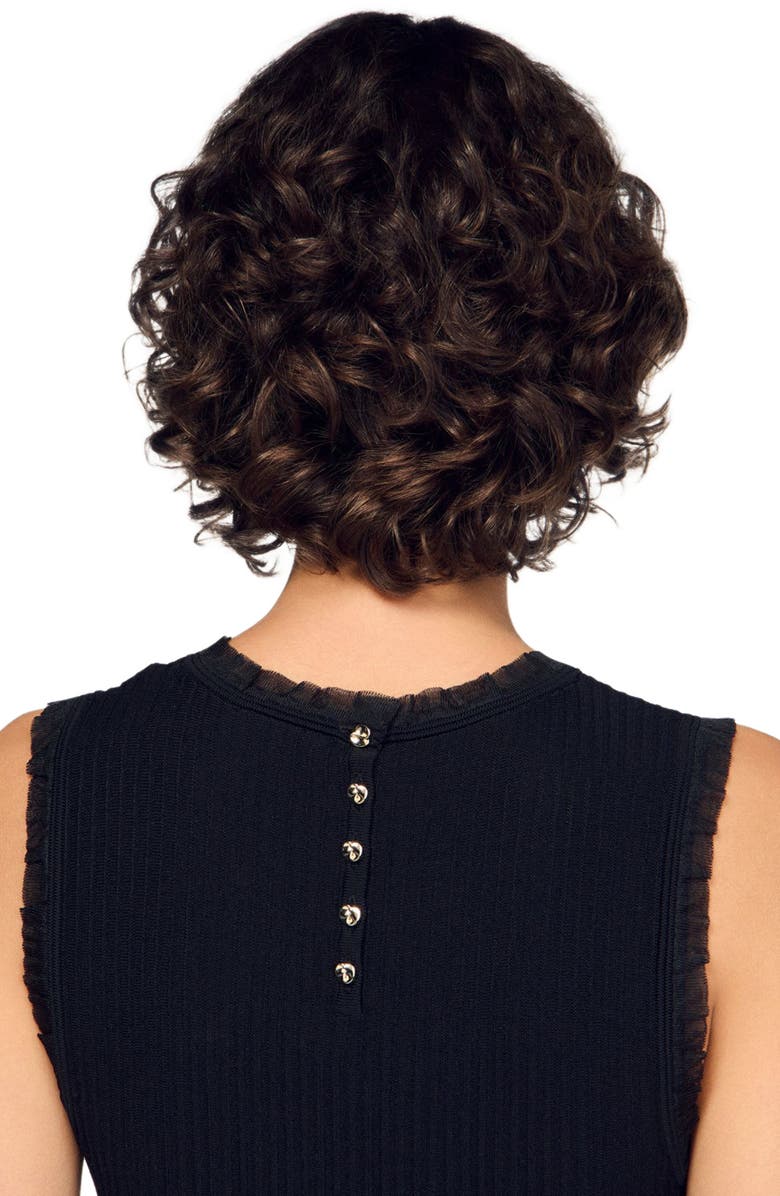 SANDRO Ruffled ottoman knit sweater, Alternate, color, Black