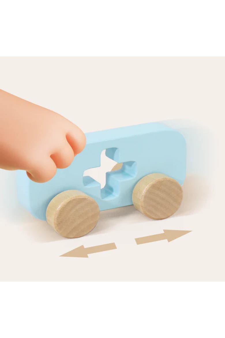 Little Ambulance, Durable Wooden Play Vehicles for Toddlers, Alternate, color, Blue
