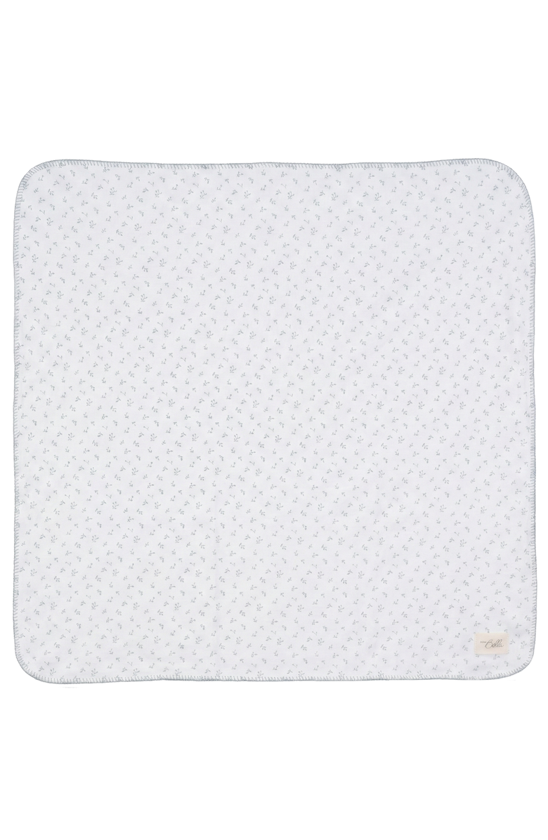 Bebe Bella Boy Cherry Rib Blanket, Main, color, Cream/Blue