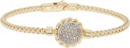 MESHMERISE 18K Gold Plated Diamond Bangle - 0.15 ctw
