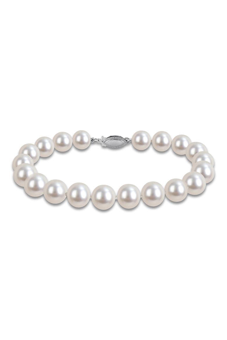 Cultured Freshwater Pearl Bracelet, Main, color, WHITE