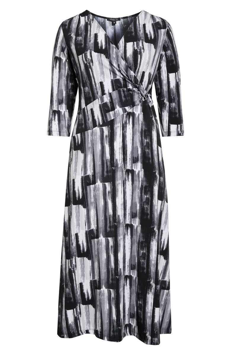 Vikki Vi Wrap Front Knit Maxi Dress, Alternate, color, Brushstroke