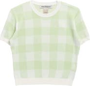 Cotton Emporium Kids' Checked Short Sleeve Sweater