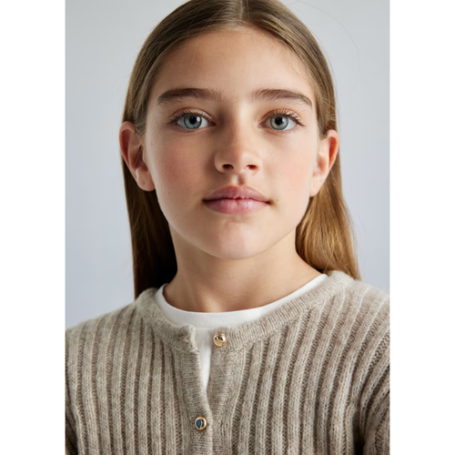 Mayoral Knit Cardigan In Neutral