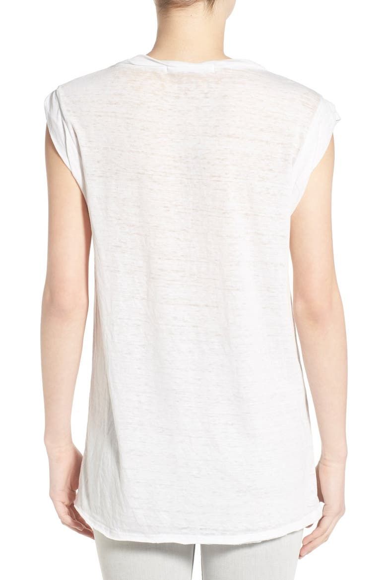 V-Neck Muscle Tee, Alternate, color, WHITE