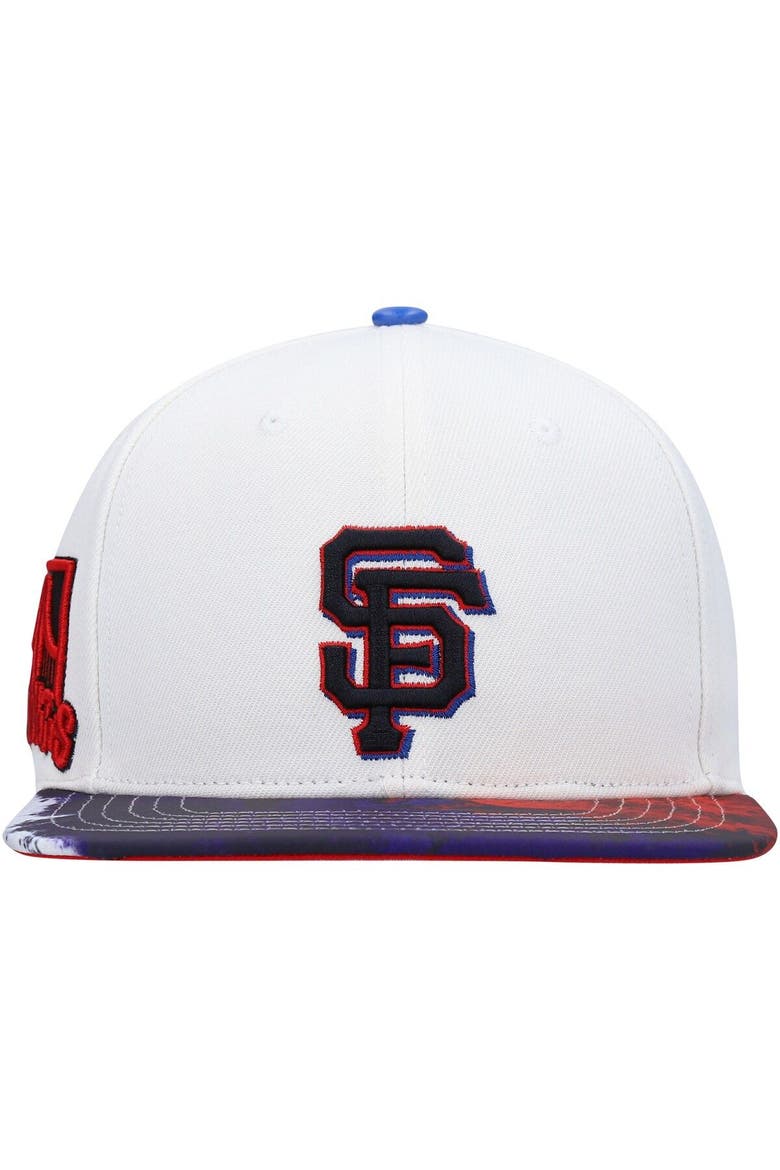 Men's Pro Standard White San Francisco Giants Dip-Dye Snapback Hat, Alternate, color, White