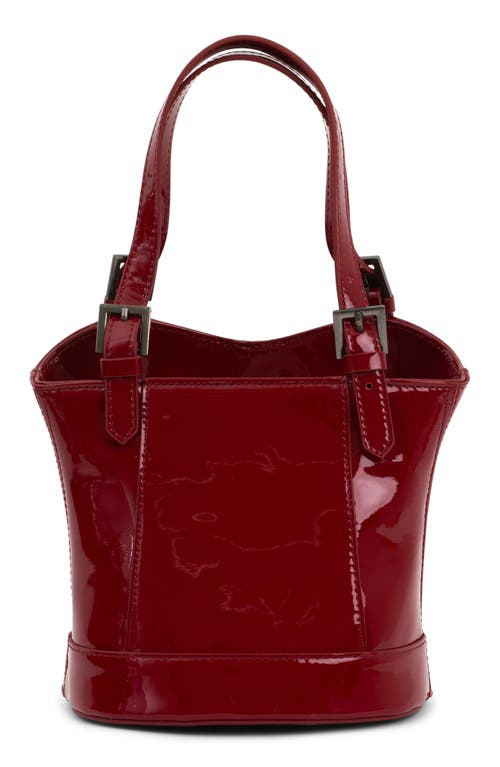 Jeffrey Campbell Bodice Leather Handbag In Cherry Red Patent