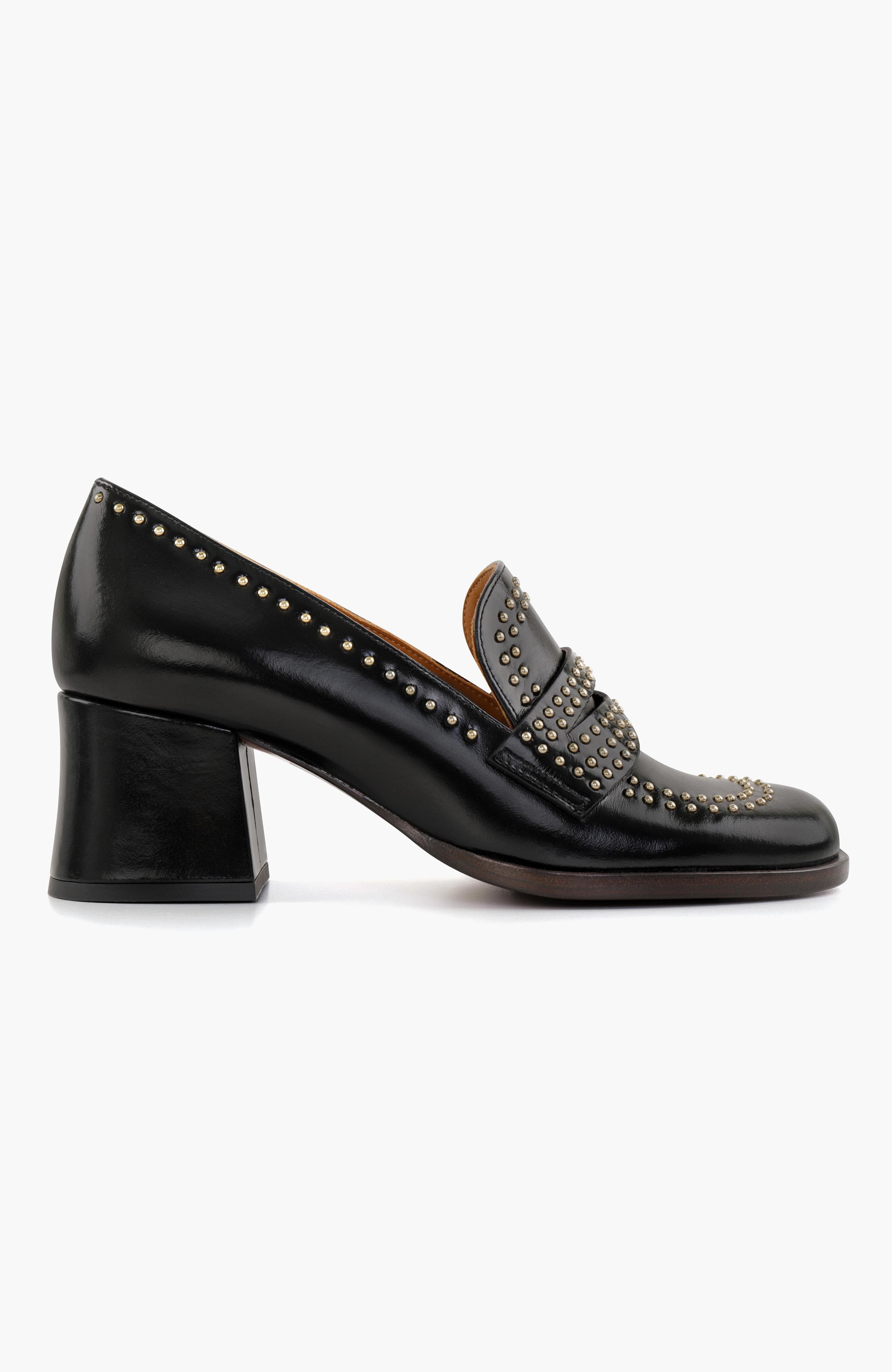 TALEAH Soft leather heeled Loafers, Main, color, Black