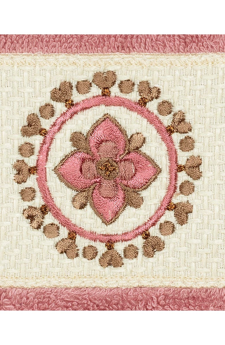 Linum Home Textiles Isabelle 3-Piece Embellished Towel Set - Tea Rose, Alternate, color, Tea Rose