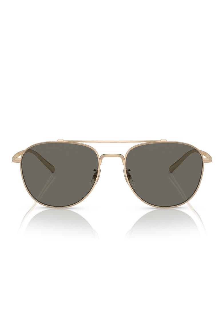 Rivetti 55mm Pilot Sunglasses, Alternate, color, GOLD