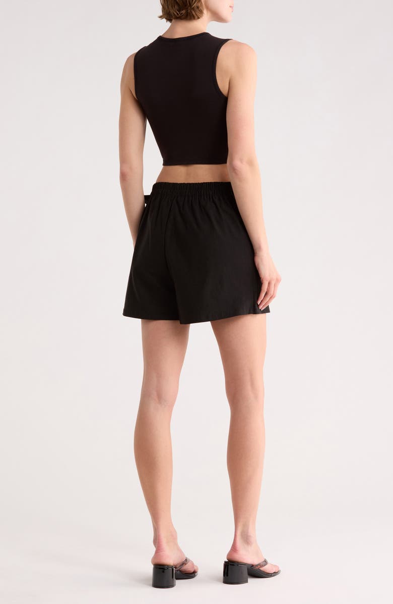 Ellen Tracy Tie Wrap Skort, Alternate, color, Black