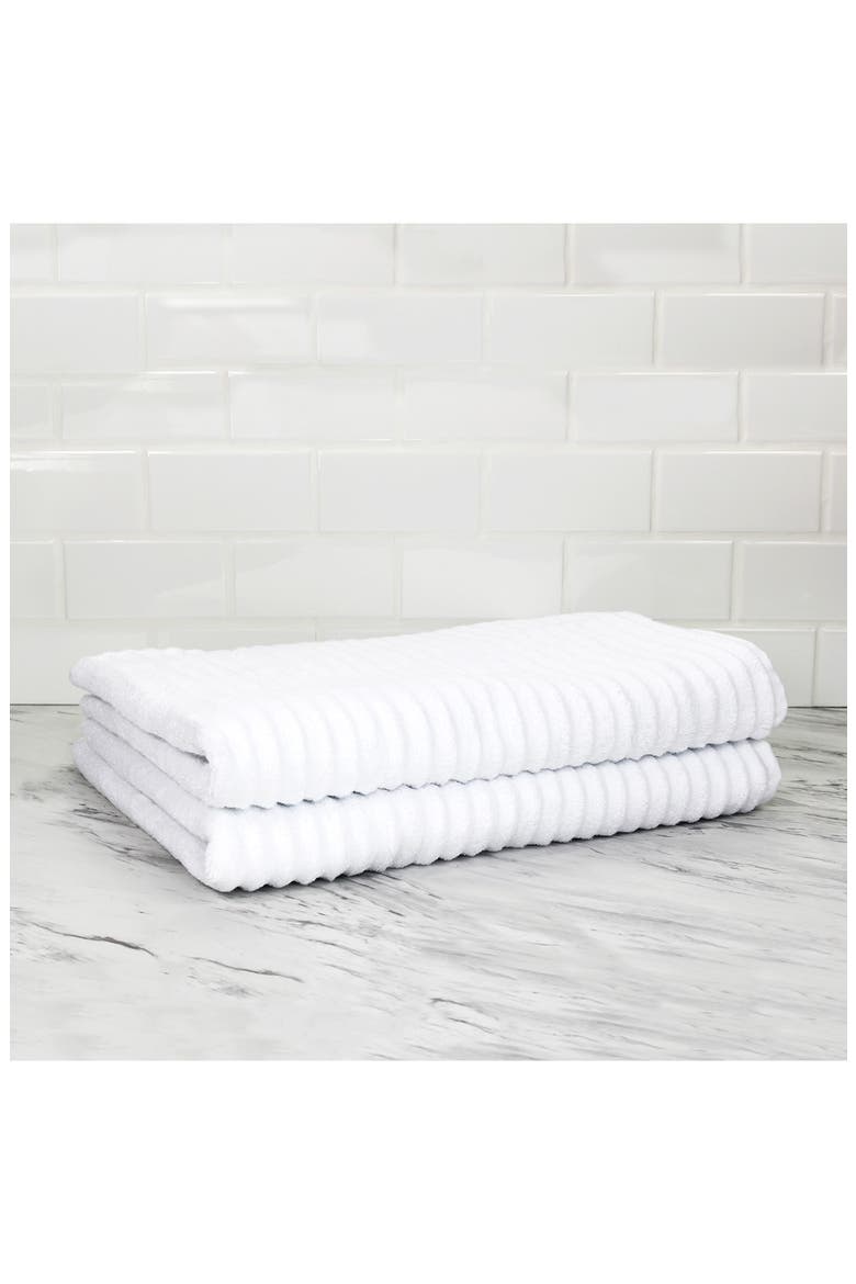 Zero Twist Bath Towel - Set of 2, Alternate, color, WHITE
