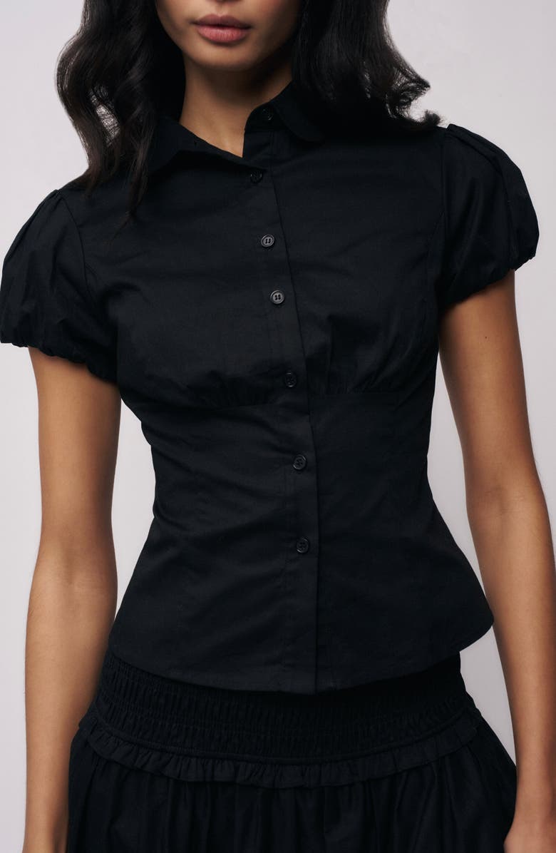 Guizio Liana Top, Alternate, color, Black