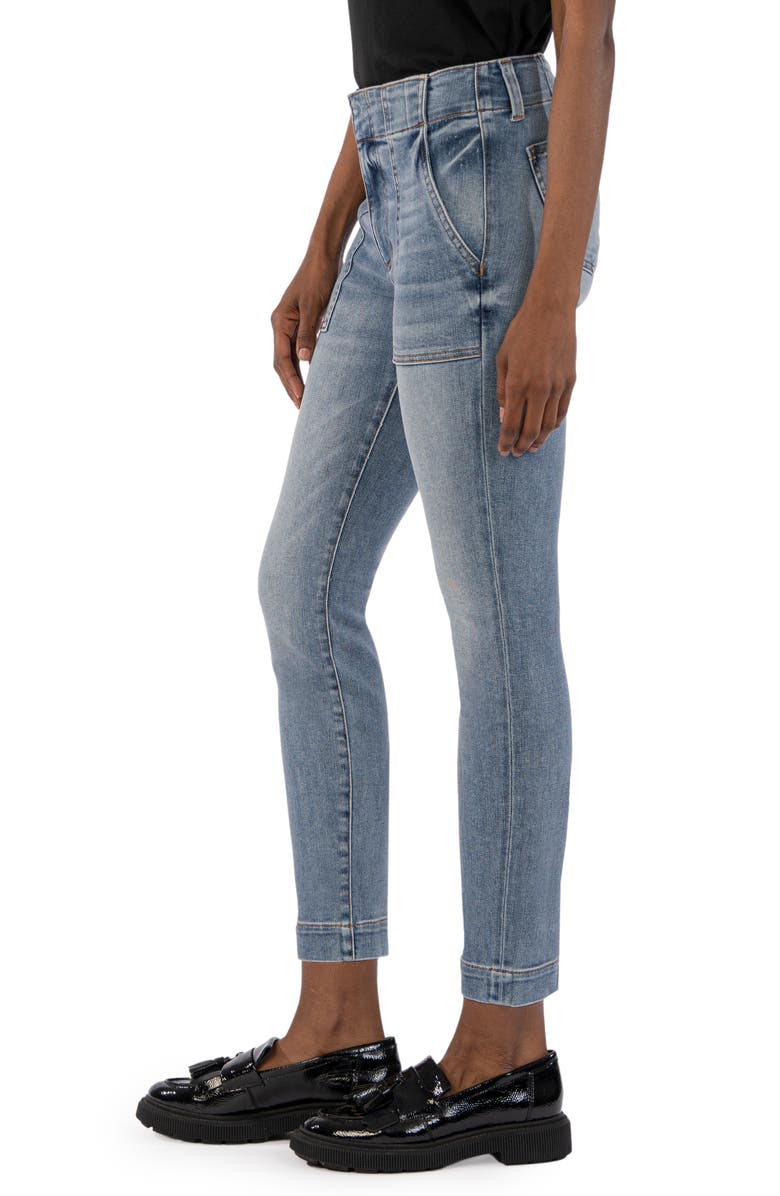 KUT from the Kloth Reese High Waist Ankle Slim Straight Leg Jeans, Alternate, color, 