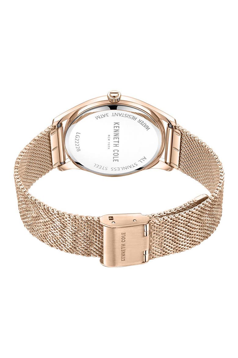 Classic Slim Mesh Strap Watch, 34mm, Alternate, color, ROSE GOLD