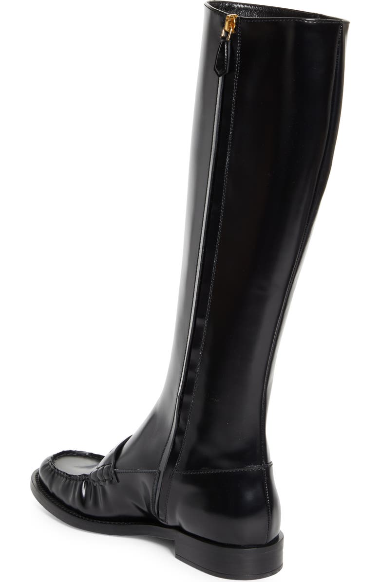 Prada Knee High Loafer Boot, Alternate, color,