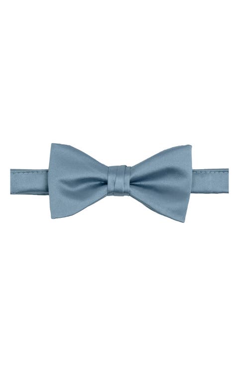 Solid Satin Pre-Tied Bow Tie