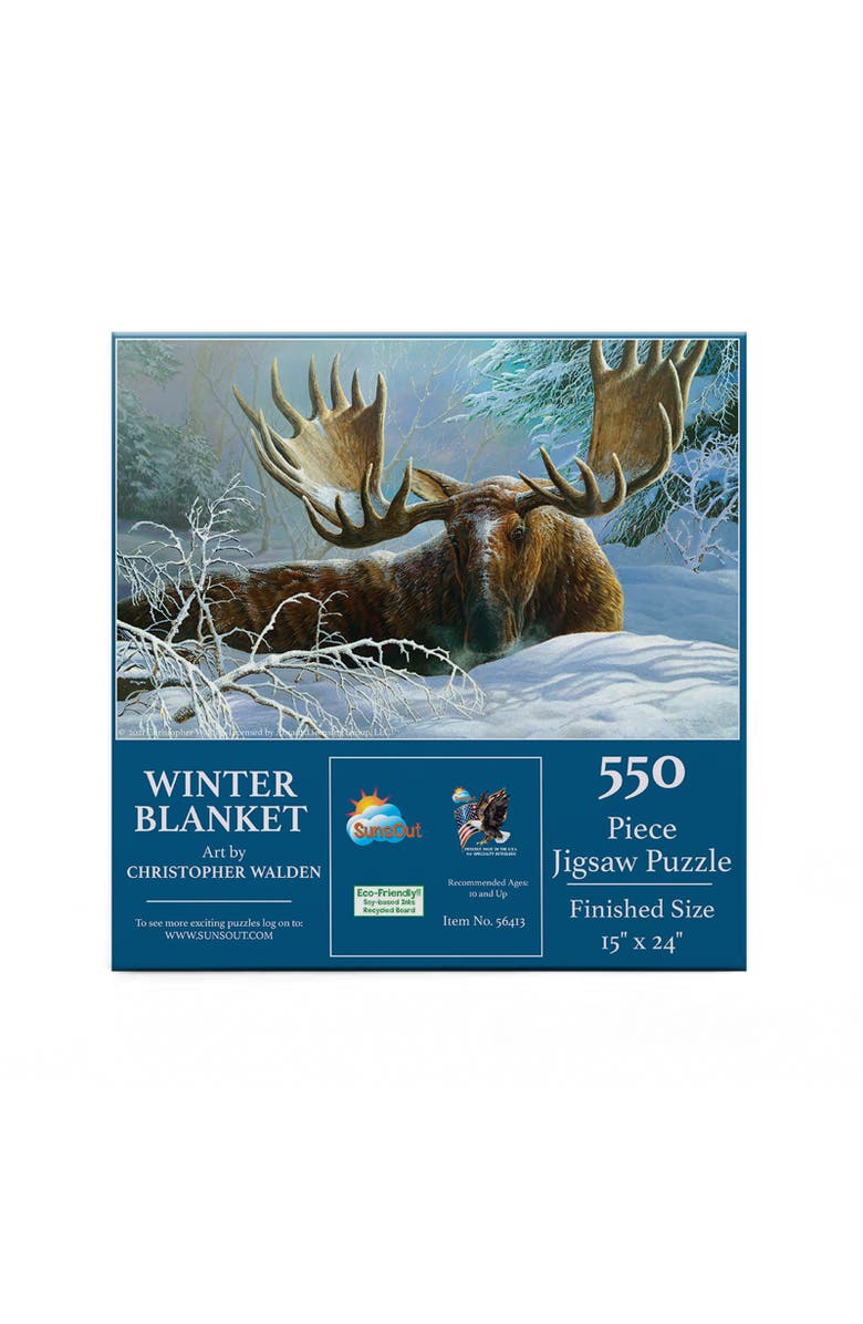 Sunsout Winter Blanket 550 piece Jigsaw Puzzle for Adults, Alternate, color, Multicolor