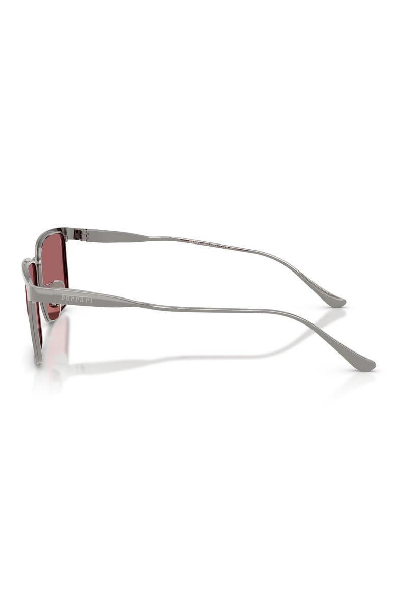 58mm Polarized Pillow Sunglasses, Alternate, color, GUINMETAL MATTE / RED