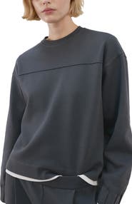 MANGO Ruched Sleeve Sweatshirt
