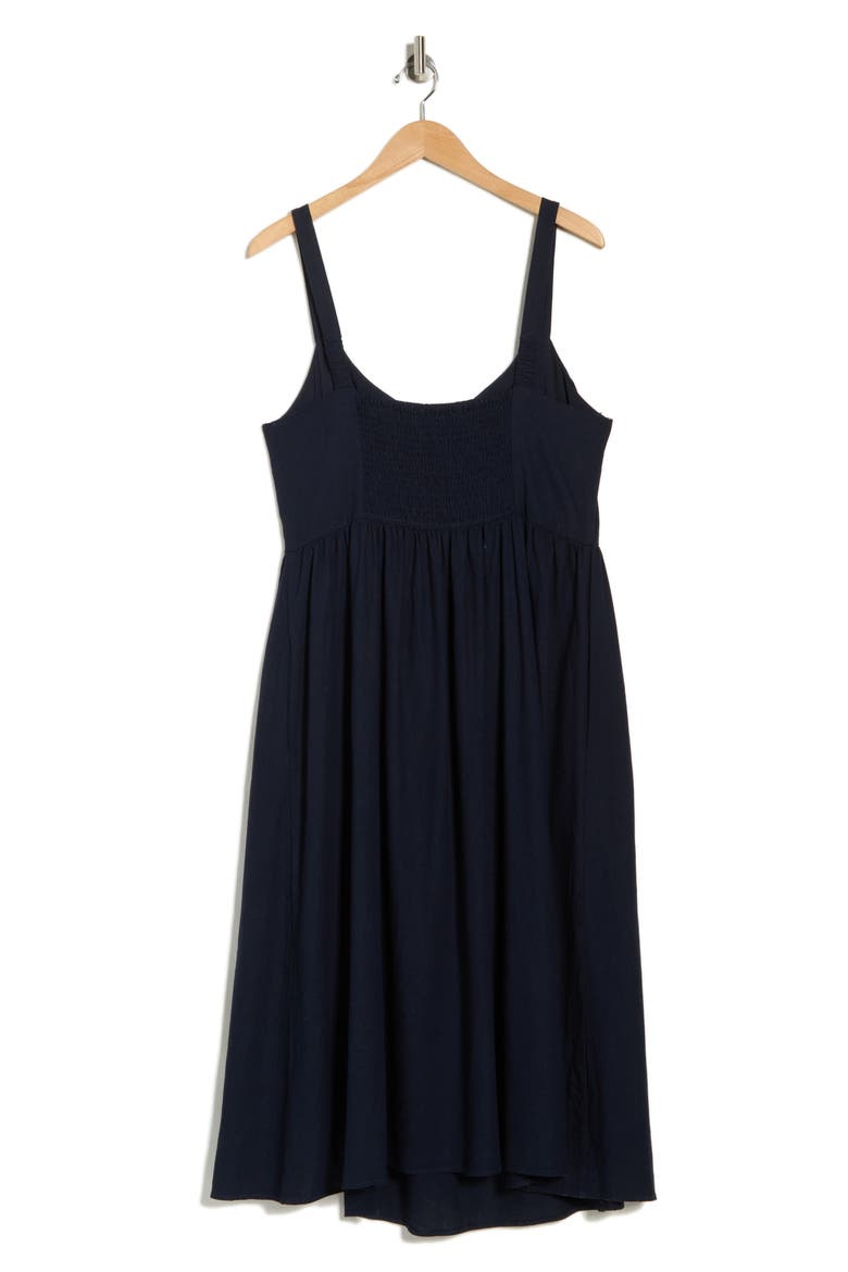 Keyhole Midi Dress, Alternate, color, NAVY