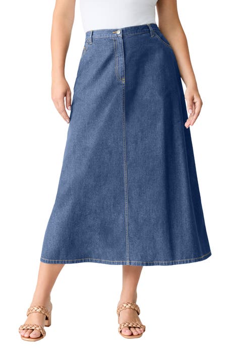 Plus Size Easy-Wear A-Line Skirt (Plus)