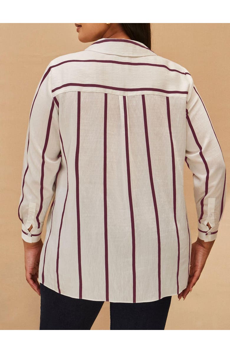 Live Unlimited Regular Fit Striped Shirt, Alternate, color, Cream