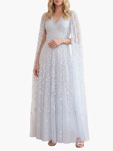 Clover Cape Sleeve Ankle Gown
