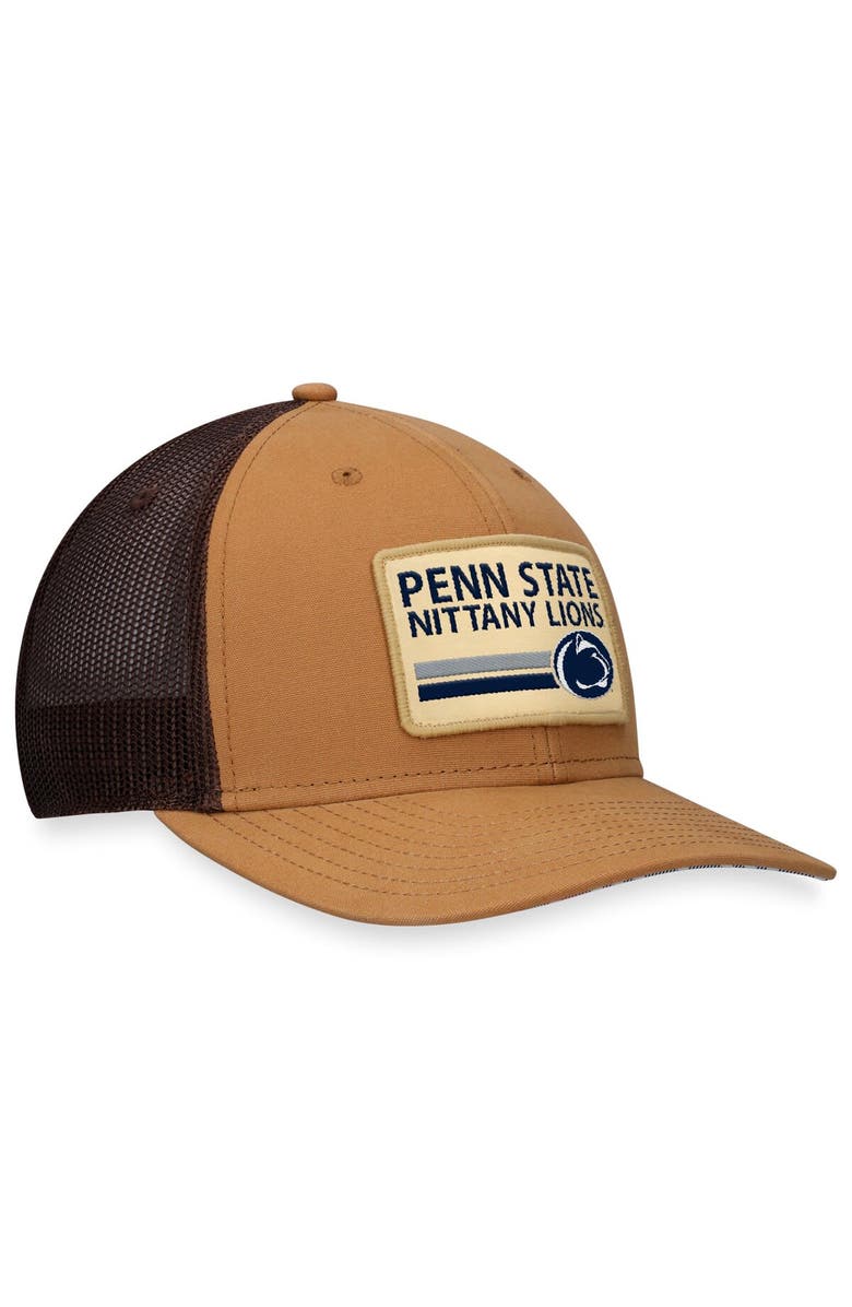 TOP OF THE WORLD Men's Top of the World Khaki Penn State Nittany Lions Strive Trucker Adjustable Hat, Alternate, color, 
