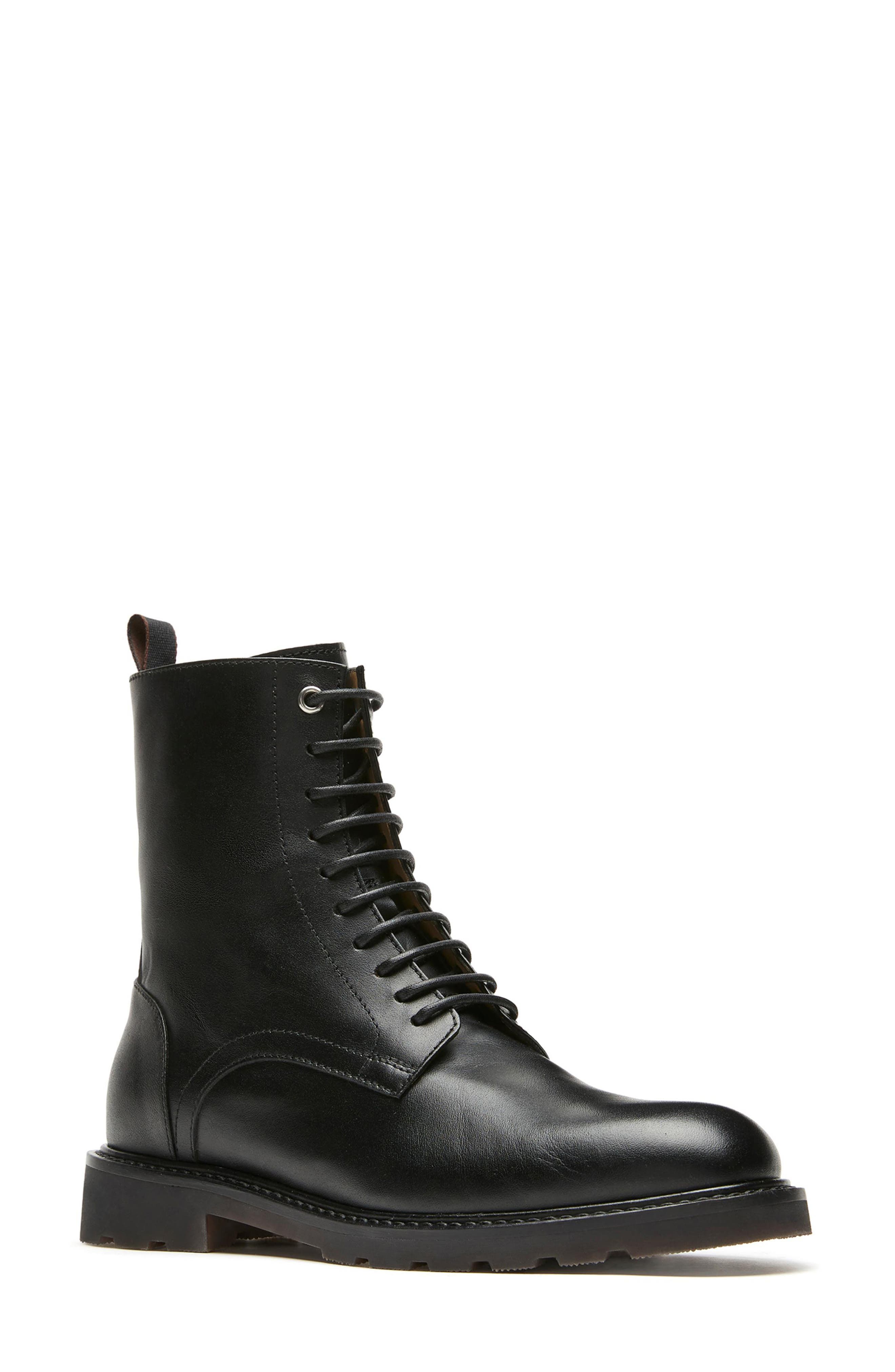 Tango City Dry™ Waterproof Lace-Up Bootie, Main, color, BLACK LEATHER