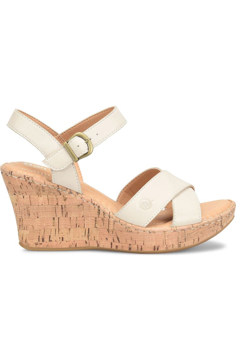 Børn Alaina Wedge Sandal, Alternate, color, Cream F/ G