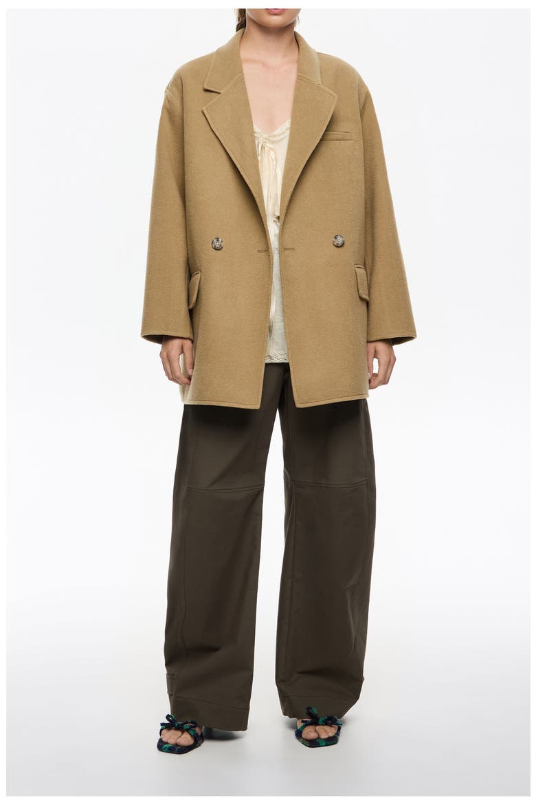 Double-Face Double-Breasted Jacket, Main, color, LIGHT KHAKI