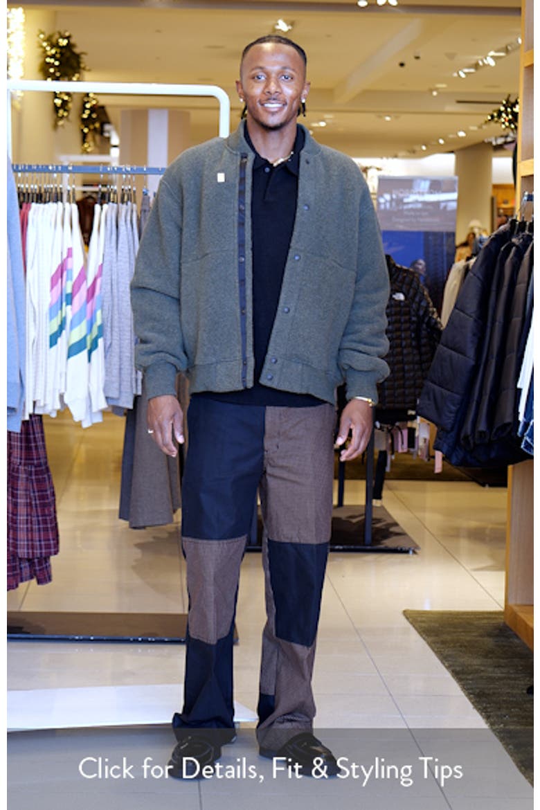 Hudson Black Label Fleece Bomber Jacket (Men) | Nordstrom