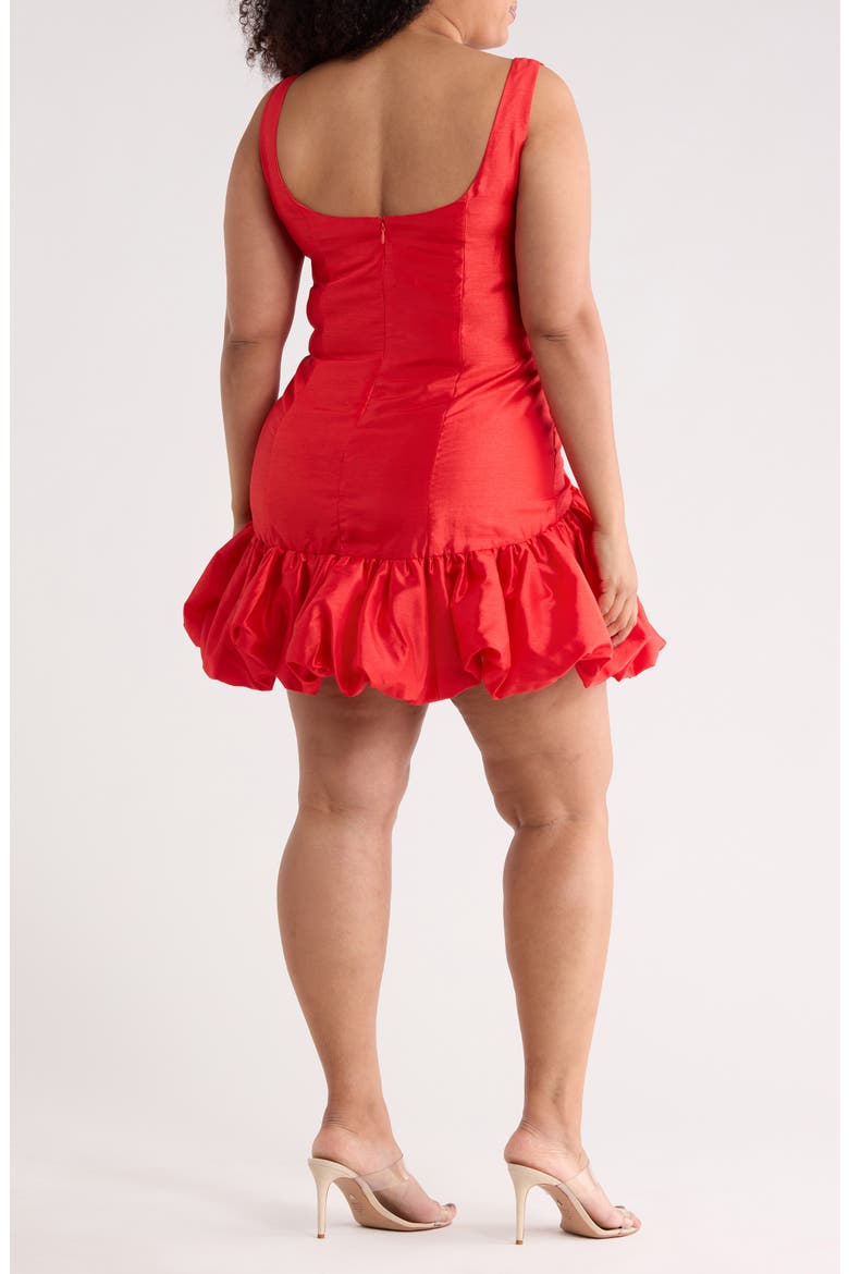 Sleeveless Drop Waist Bubble Hem Dress, Alternate, color, POPPY RED