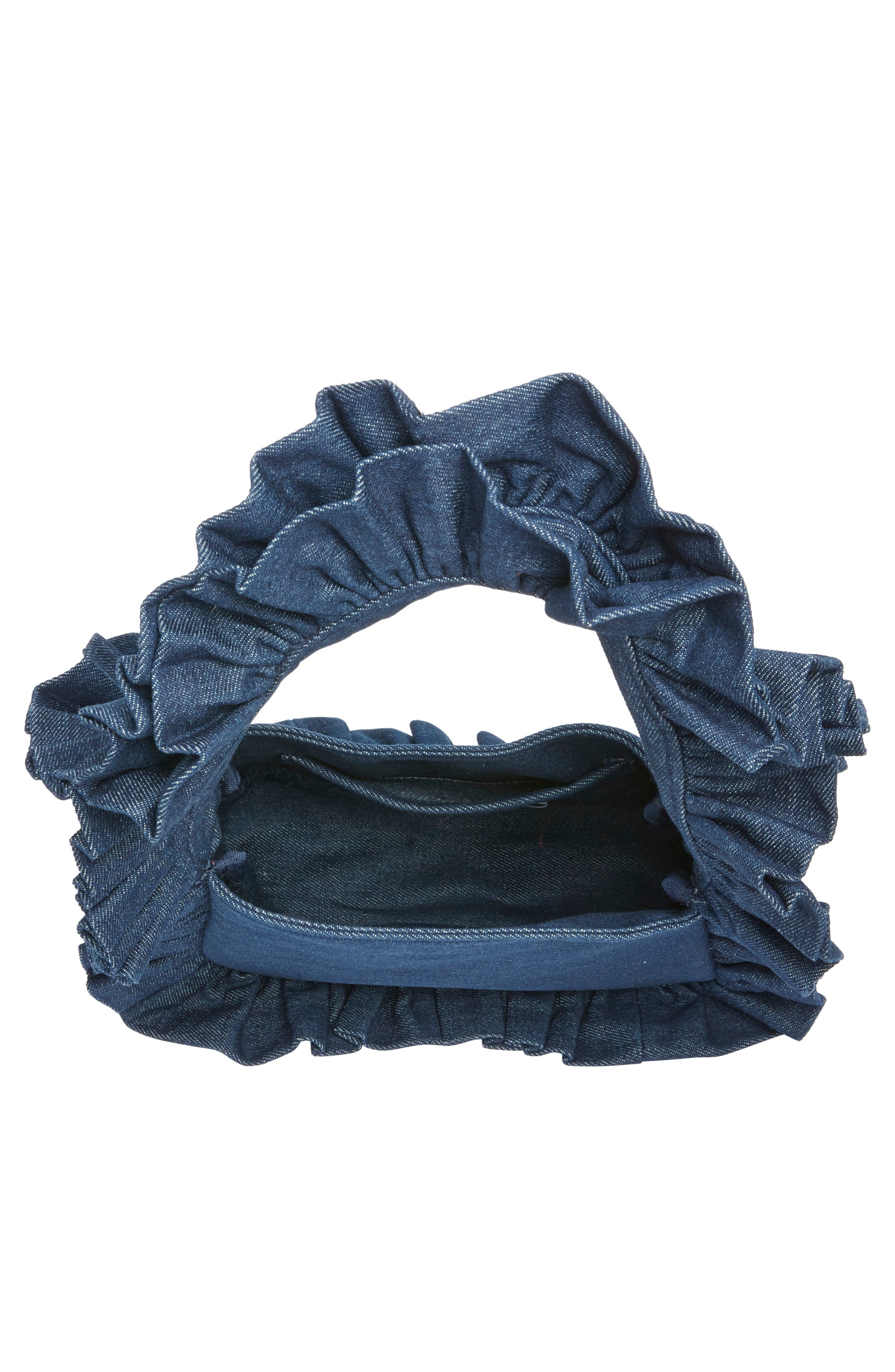 Baggy London Original Ruffle Twill Tote, Alternate, color, Denim