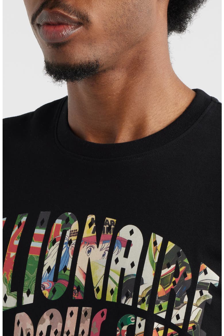 Curve Collage Cotton Graphic T-Shirt, Alternate, color, BLACK