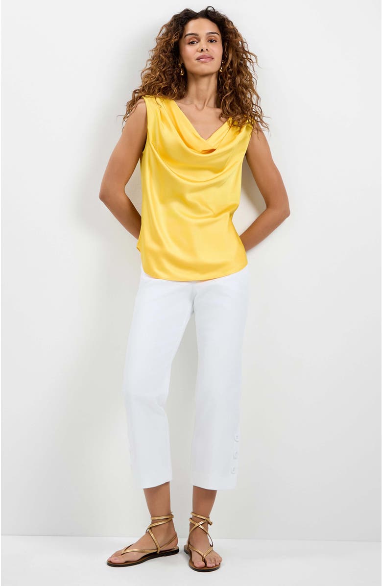 Trina Turk Alessi Cowl Neck Top, Main, color, Lambretta Lemon