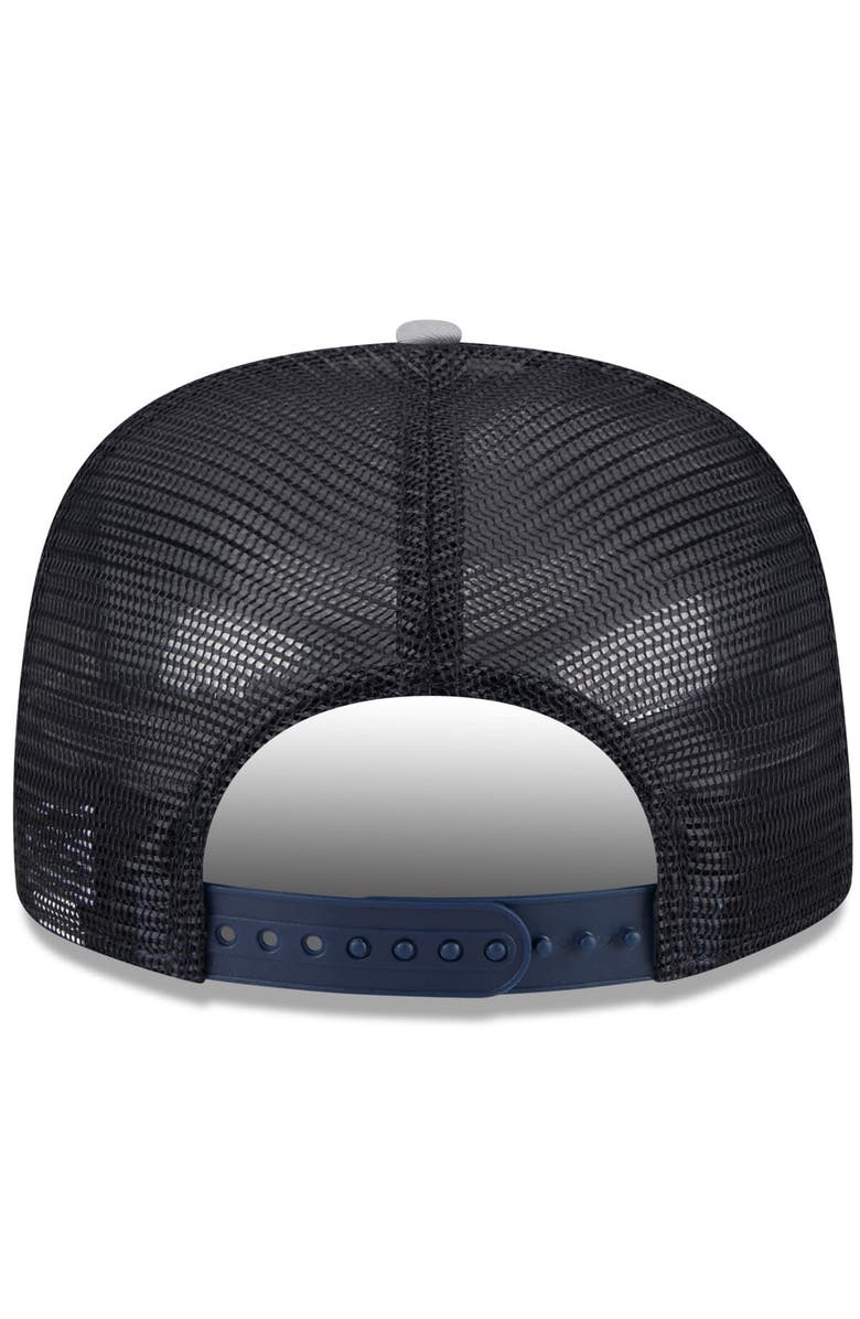 New Era Men's New Era White/Gray New York Yankees Team Foam Front A-Frame Trucker 9FIFTY Snapback Hat, Alternate, color, White