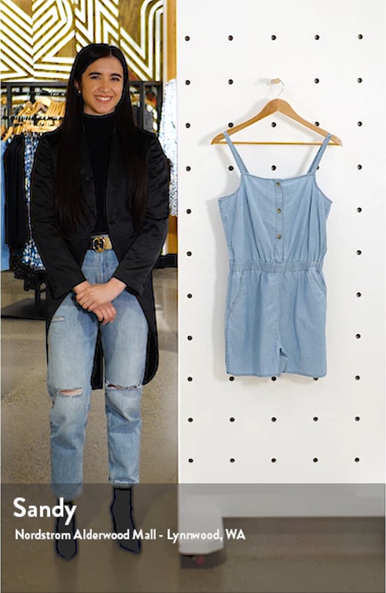 Cary Chambray Organic Cotton Romper, sales video thumbnail