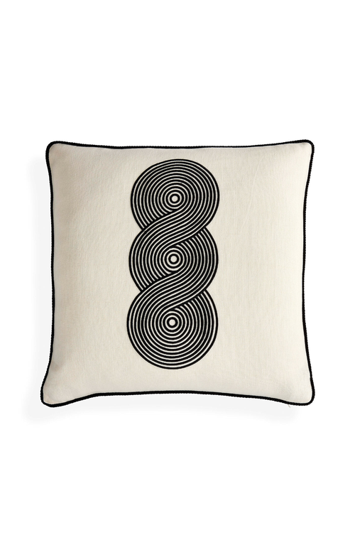 Jonathan Adler Pompidou B&w Pillow In White