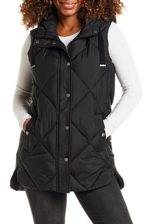 Water Resistant Quilted Hooded Vest